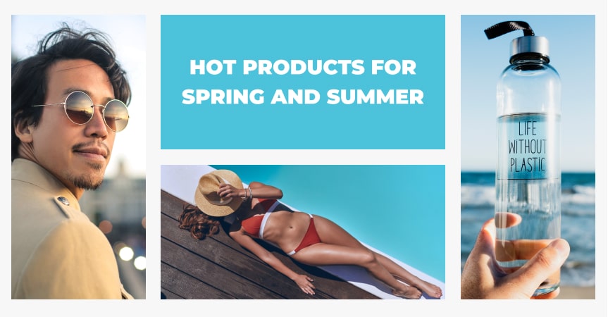 a cover of the article on hot products for spring and summer 2021